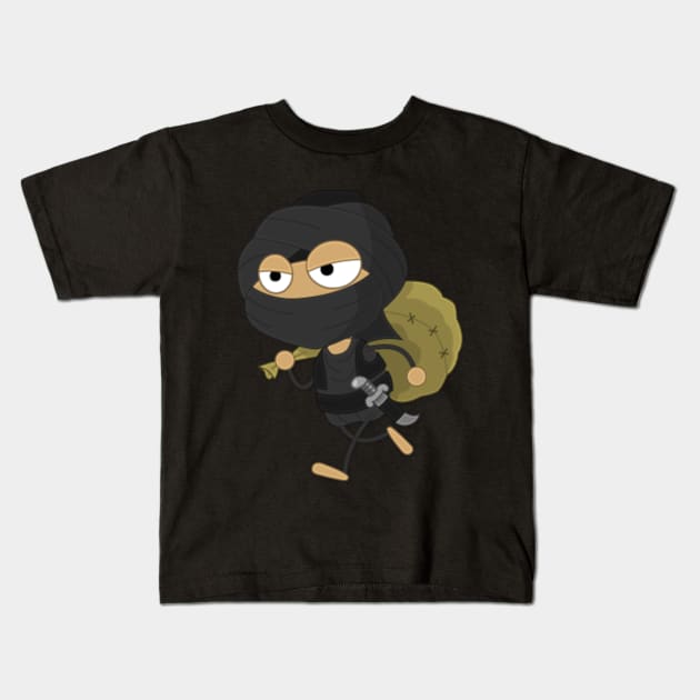 Arabic Bandit Kids T-Shirt by LeoTC